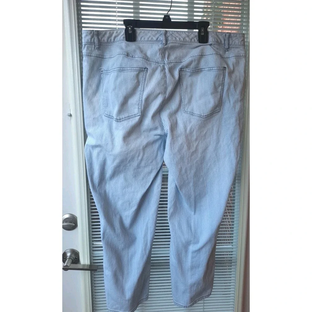 Talbots Womens Jeans Size 18 WP Blue White Stripe Pre-owned - Picture 5 of 7